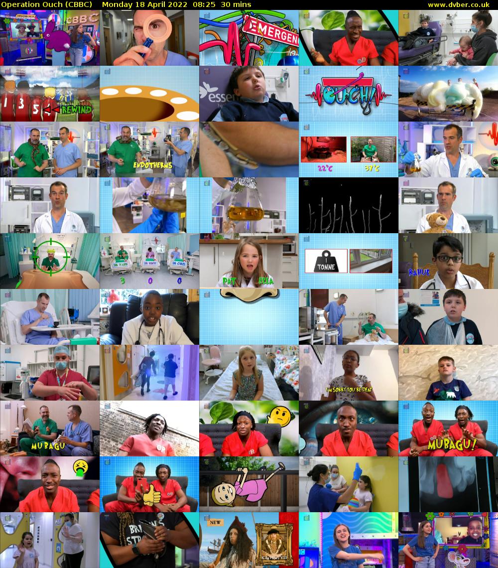 Operation Ouch (CBBC) Monday 18 April 2022 08:25 - 08:55