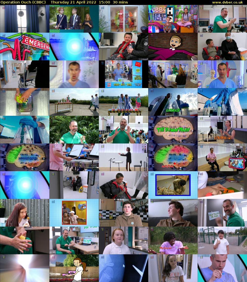 Operation Ouch (CBBC) Thursday 21 April 2022 15:00 - 15:30