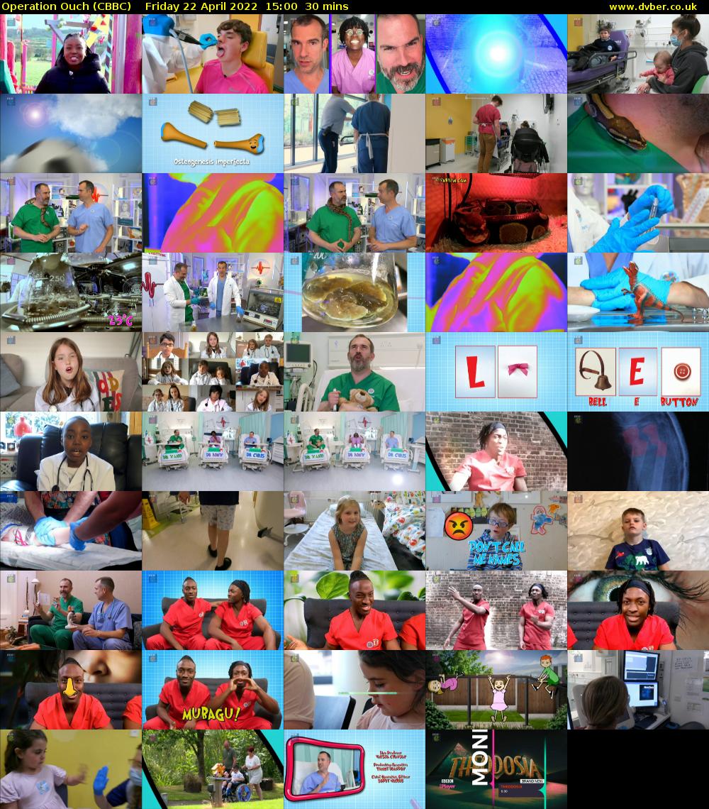 Operation Ouch (CBBC) Friday 22 April 2022 15:00 - 15:30