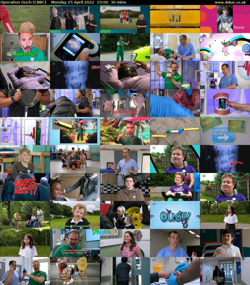 Operation Ouch (CBBC) Monday 25 April 2022 15:00 - 15:30