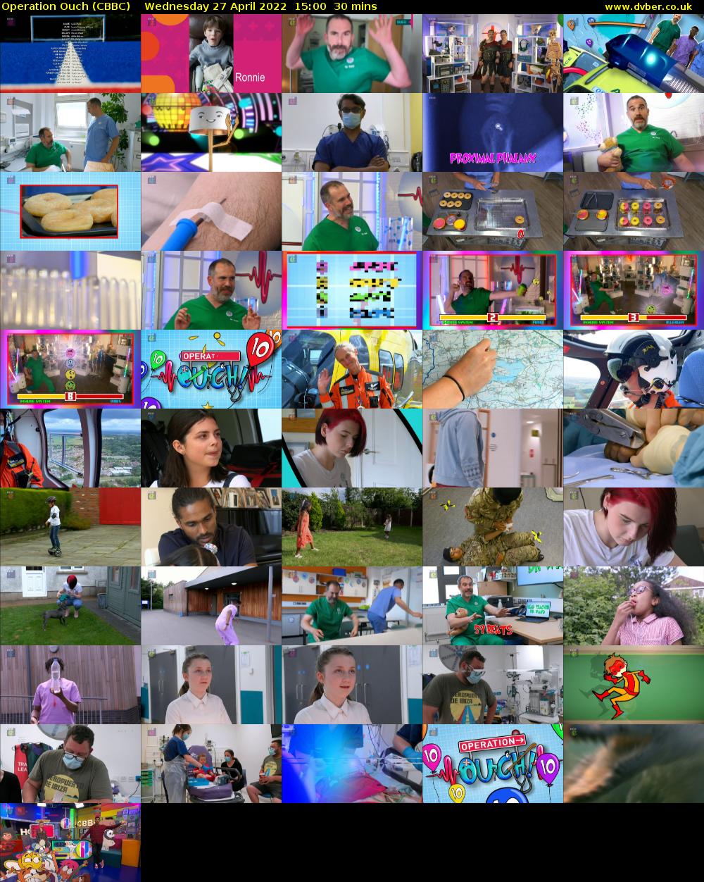 Operation Ouch (CBBC) Wednesday 27 April 2022 15:00 - 15:30