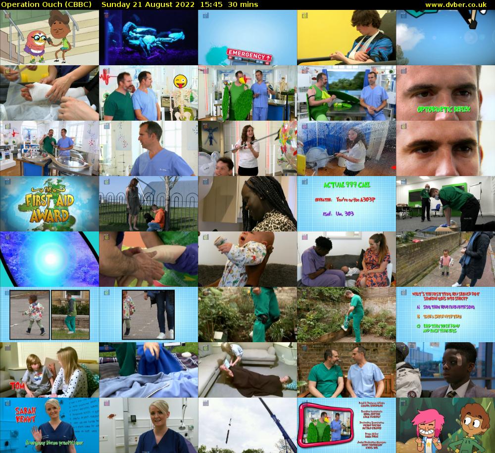 Operation Ouch (CBBC) Sunday 21 August 2022 15:45 - 16:15