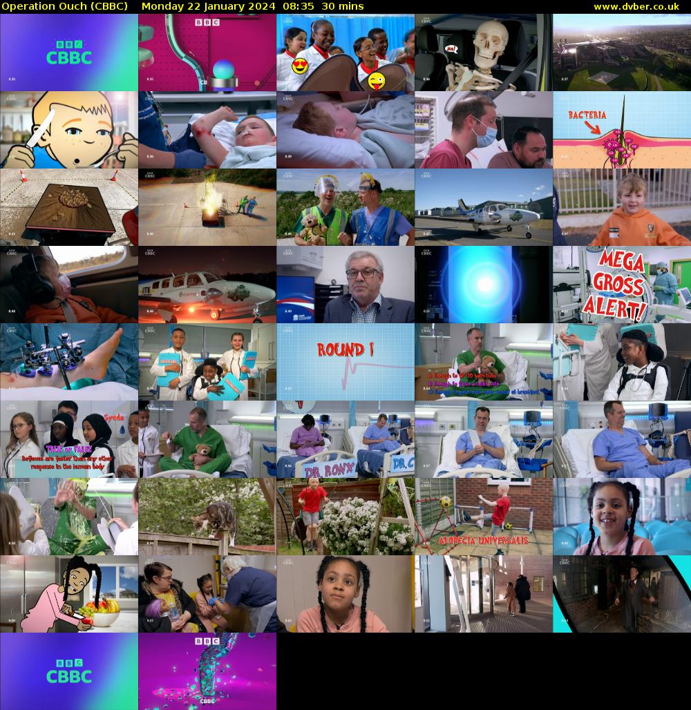Operation Ouch (CBBC) Monday 22 January 2024 08:35 - 09:05