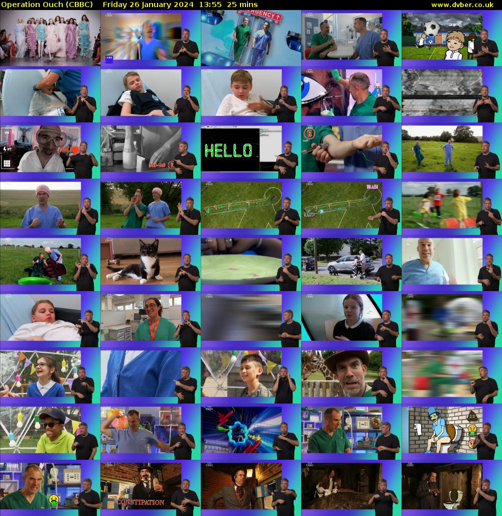 Operation Ouch (CBBC) Friday 26 January 2024 13:55 - 14:20