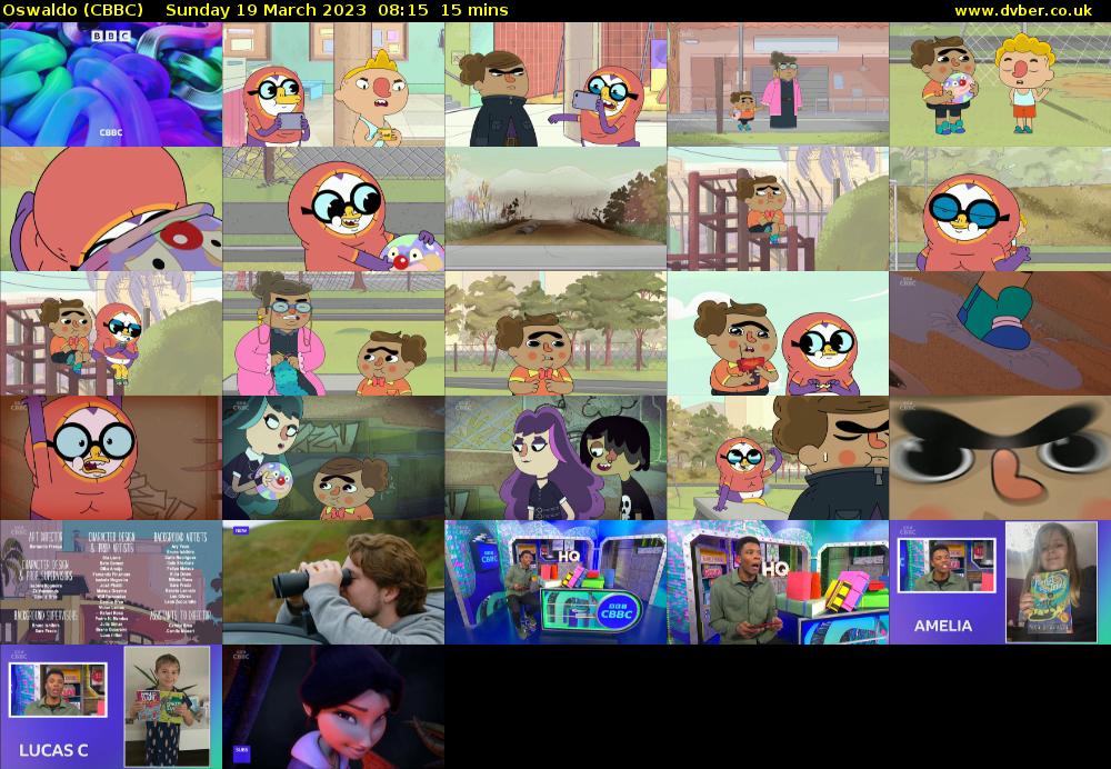 Oswaldo (CBBC) Sunday 19 March 2023 08:15 - 08:30