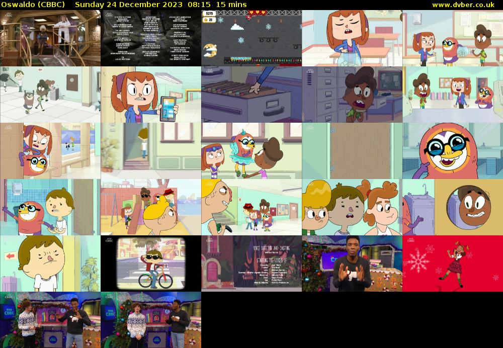 Oswaldo (CBBC) Sunday 24 December 2023 08:15 - 08:30
