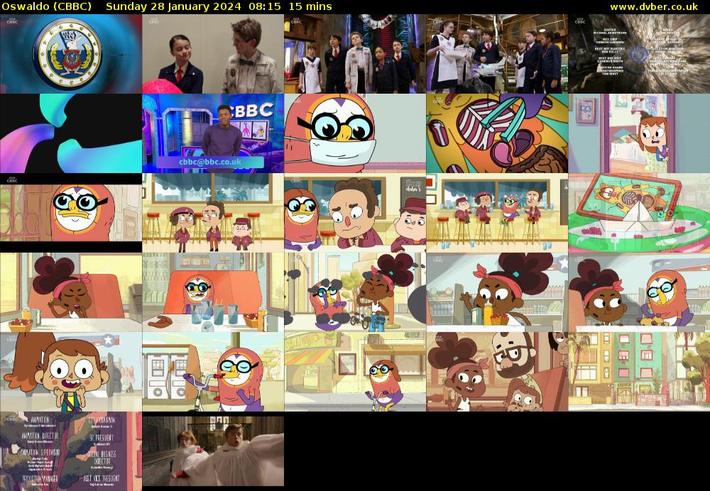 Oswaldo (CBBC) Sunday 28 January 2024 08:15 - 08:30