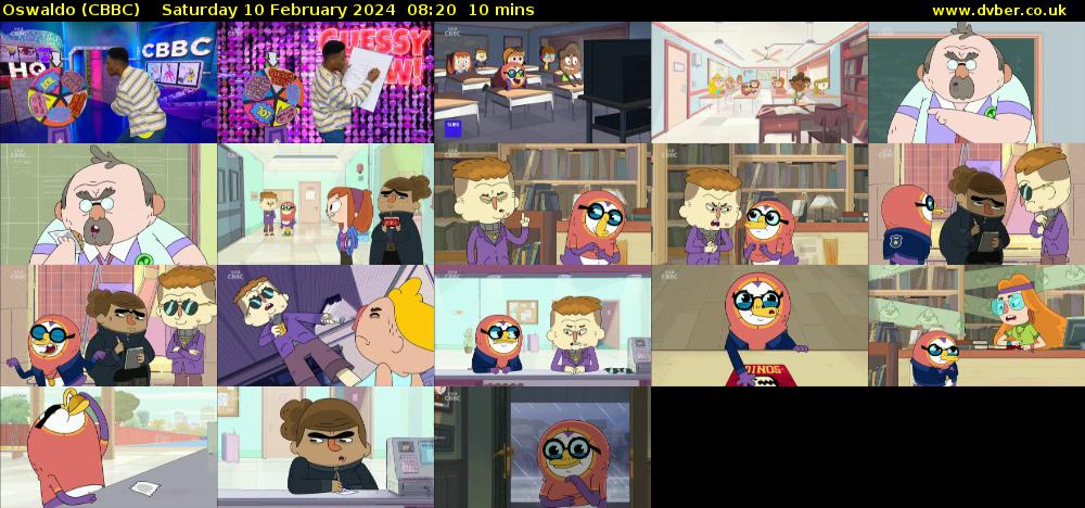 Oswaldo (CBBC) Saturday 10 February 2024 08:20 - 08:30