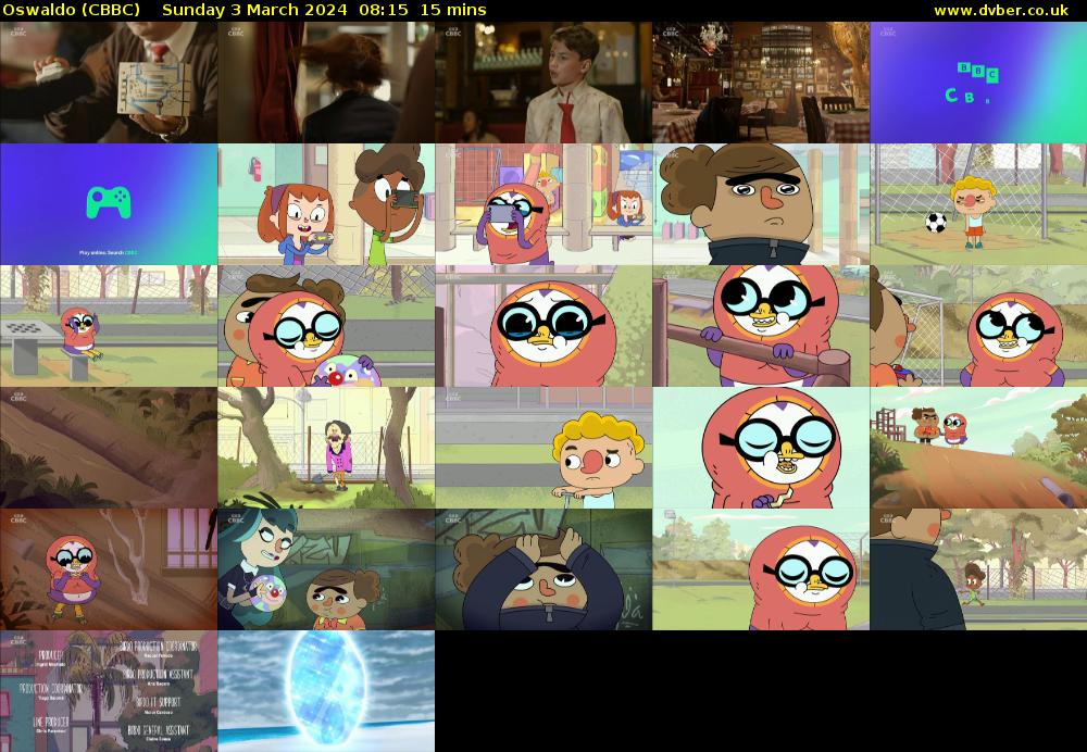 Oswaldo (CBBC) Sunday 3 March 2024 08:15 - 08:30