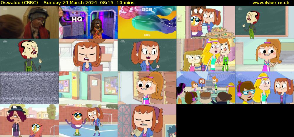 Oswaldo (CBBC) Sunday 24 March 2024 08:15 - 08:25