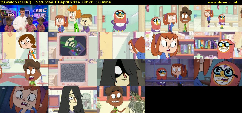 Oswaldo (CBBC) Saturday 13 April 2024 08:20 - 08:30