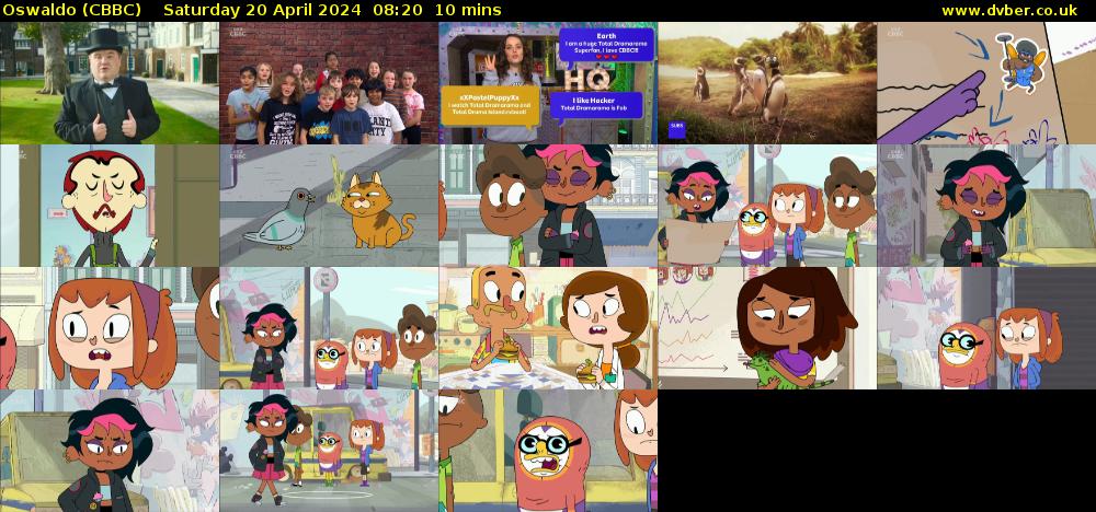 Oswaldo (CBBC) Saturday 20 April 2024 08:20 - 08:30