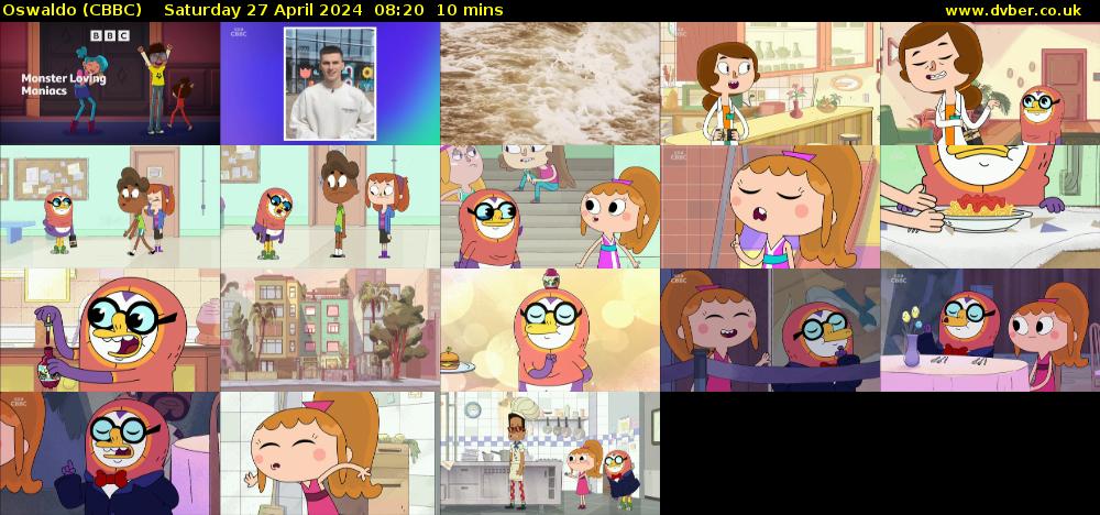 Oswaldo (CBBC) Saturday 27 April 2024 08:20 - 08:30