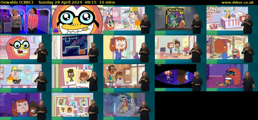Oswaldo (CBBC) Sunday 28 April 2024 08:15 - 08:25