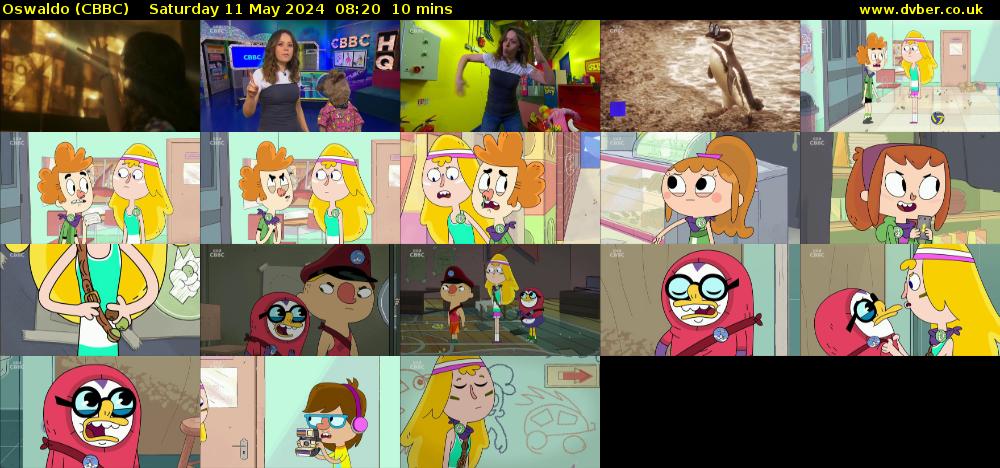Oswaldo (CBBC) Saturday 11 May 2024 08:20 - 08:30