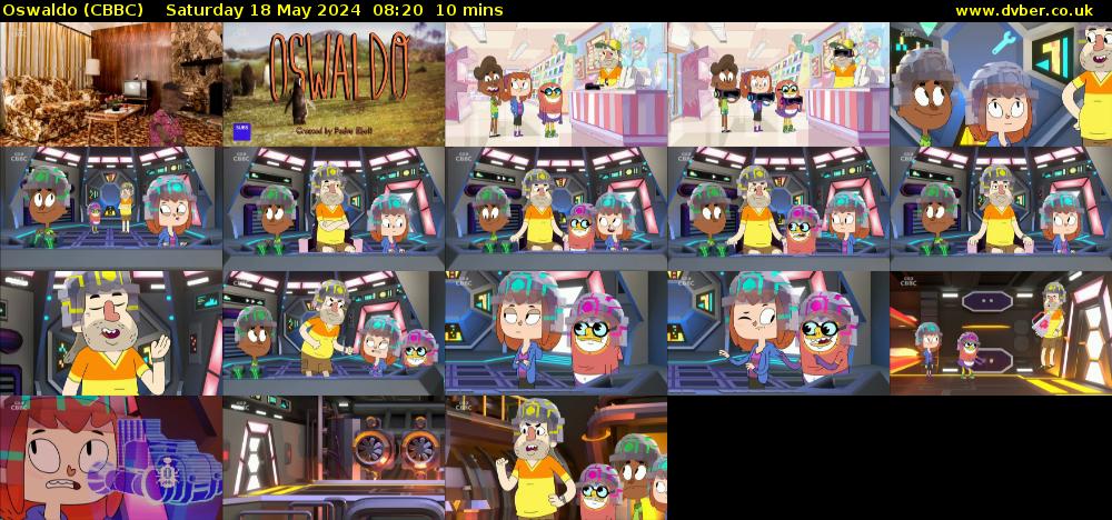 Oswaldo (CBBC) Saturday 18 May 2024 08:20 - 08:30