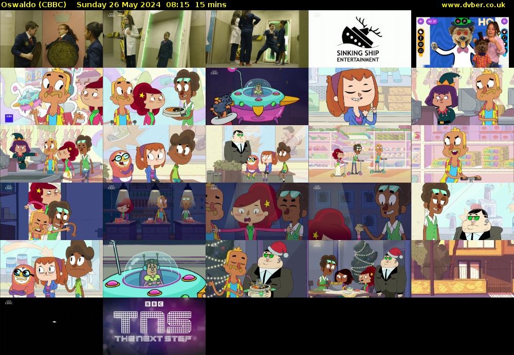 Oswaldo (CBBC) Sunday 26 May 2024 08:15 - 08:30