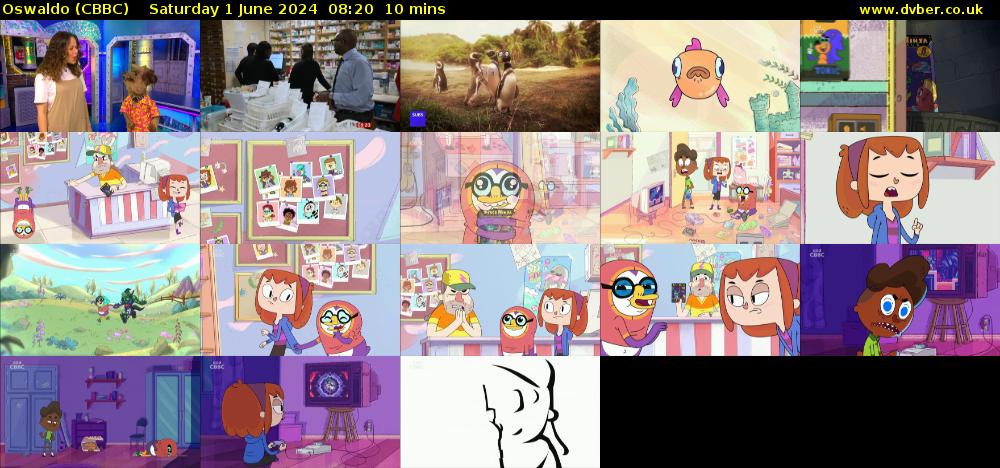 Oswaldo (CBBC) Saturday 1 June 2024 08:20 - 08:30
