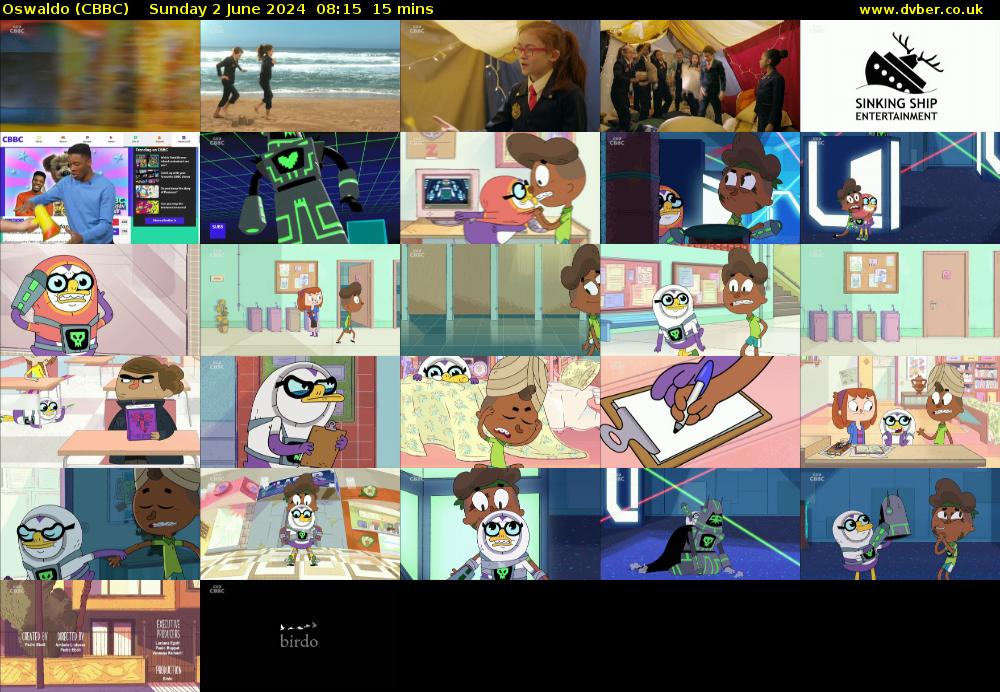 Oswaldo (CBBC) Sunday 2 June 2024 08:15 - 08:30