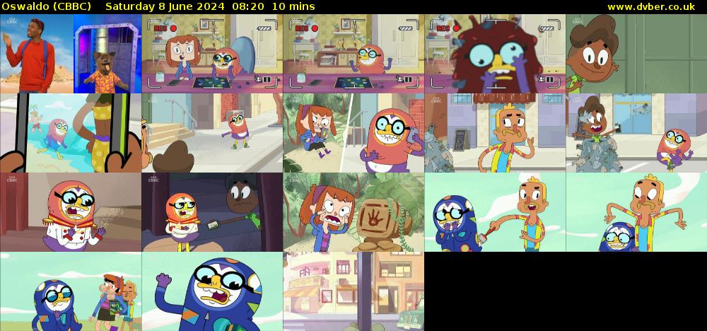Oswaldo (CBBC) Saturday 8 June 2024 08:20 - 08:30