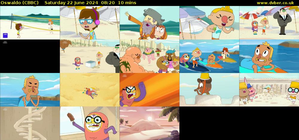 Oswaldo (CBBC) Saturday 22 June 2024 08:20 - 08:30