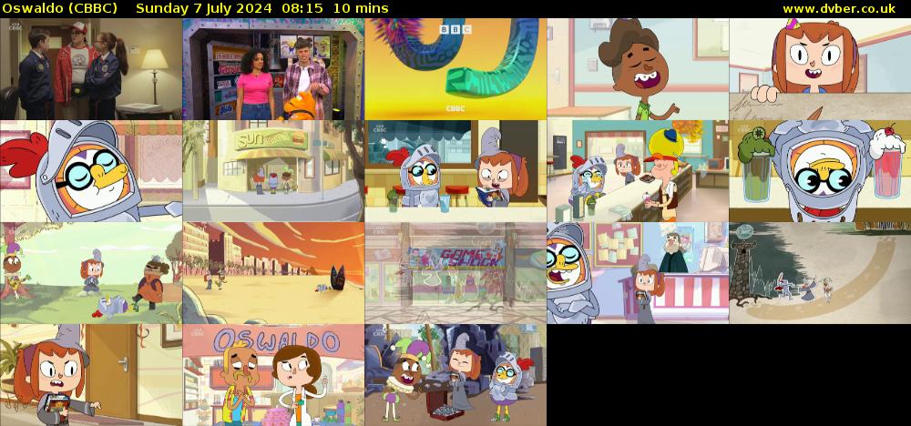 Oswaldo (CBBC) Sunday 7 July 2024 08:15 - 08:25