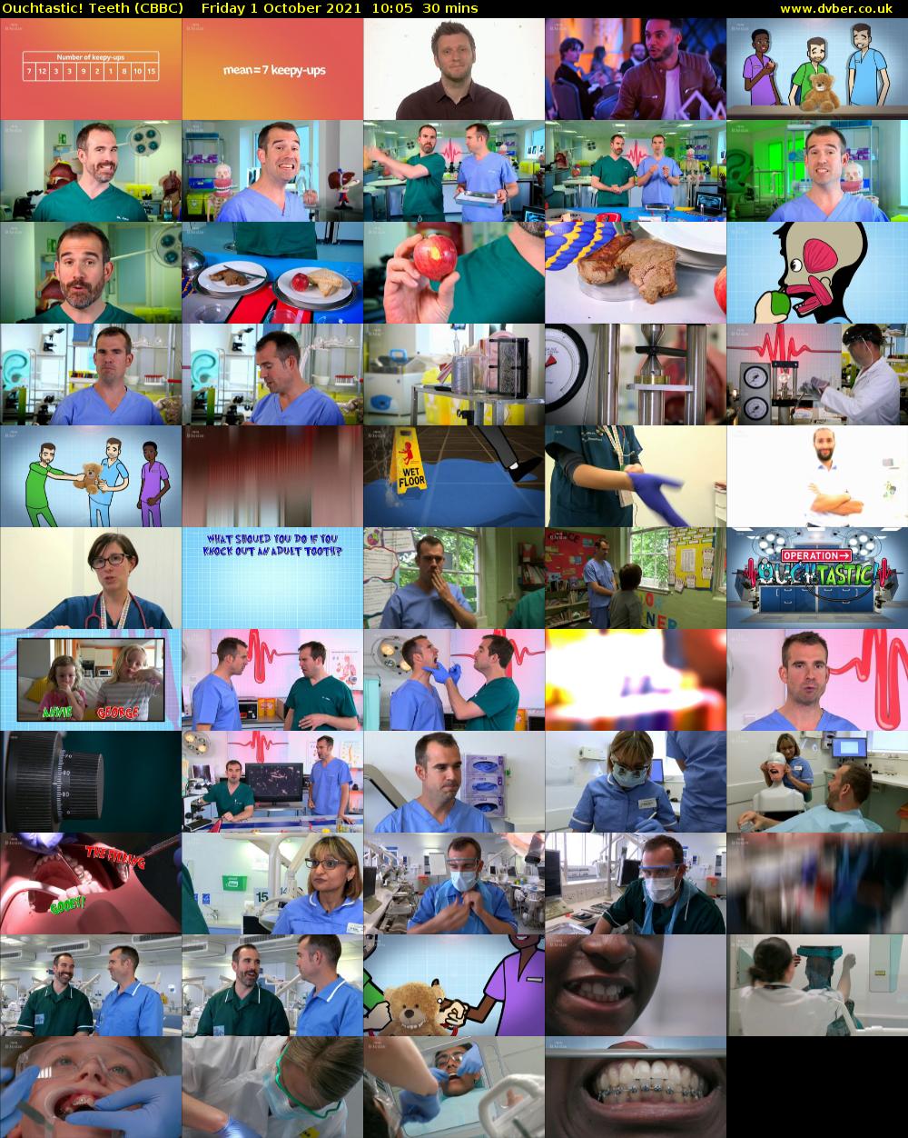Ouchtastic! Teeth (CBBC) Friday 1 October 2021 10:05 - 10:35
