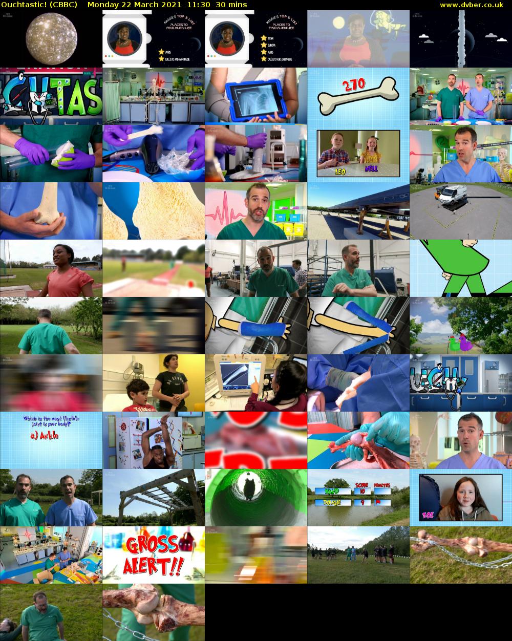 Ouchtastic! (CBBC) Monday 22 March 2021 11:30 - 12:00