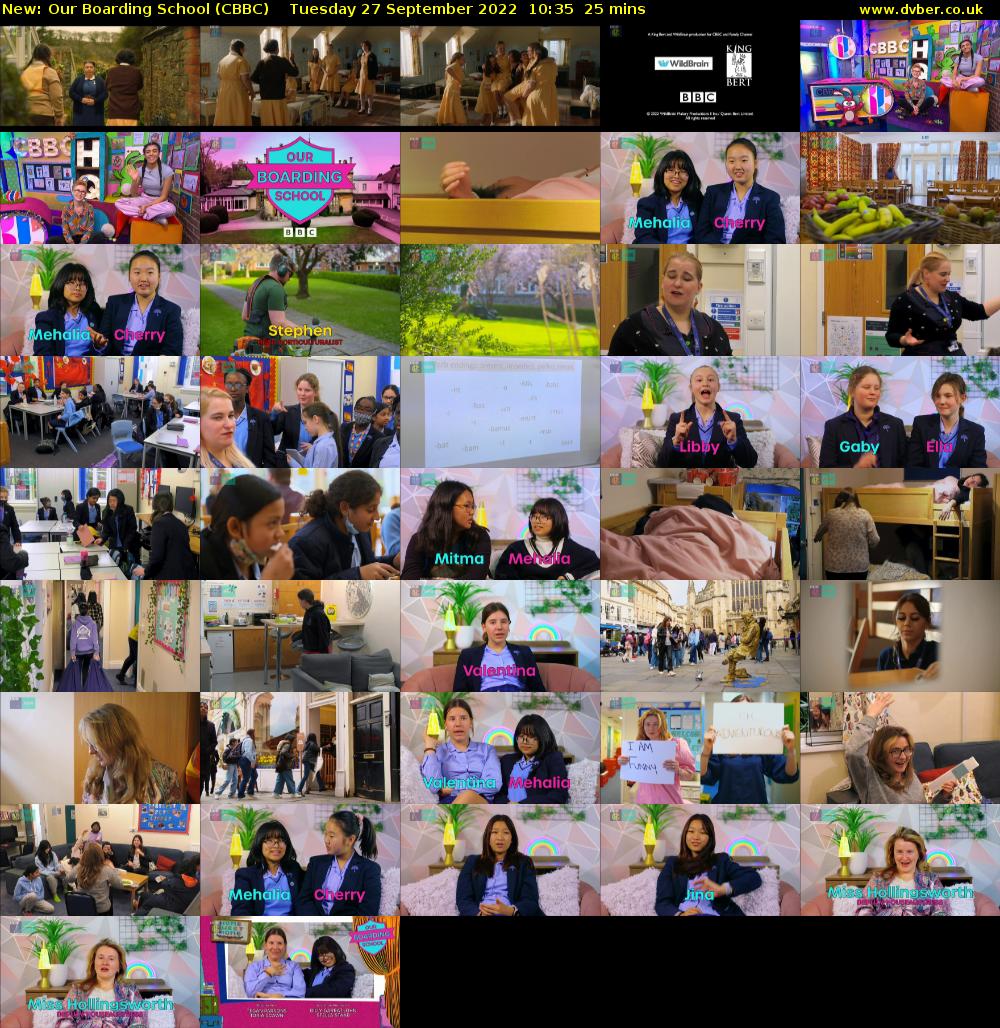 Our Boarding School (CBBC) Tuesday 27 September 2022 10:35 - 11:00