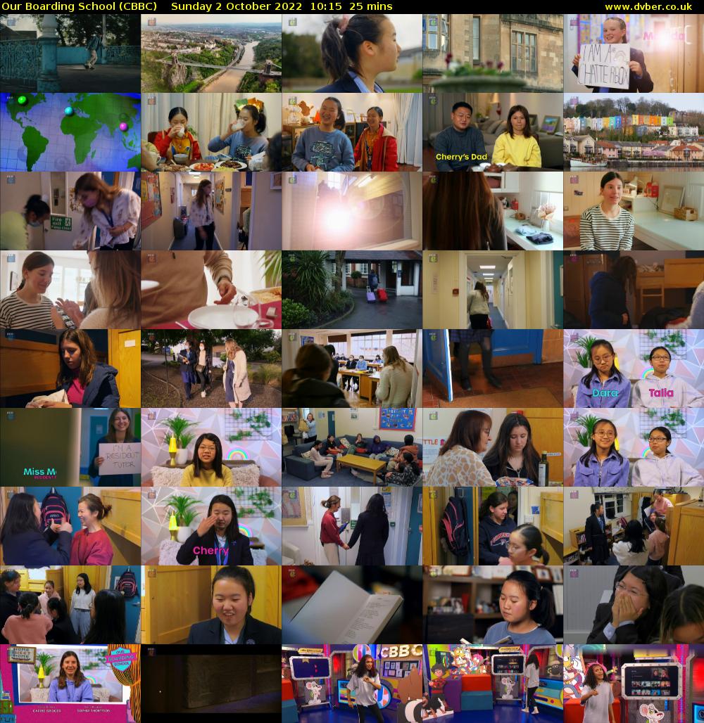 Our Boarding School (CBBC) Sunday 2 October 2022 10:15 - 10:40