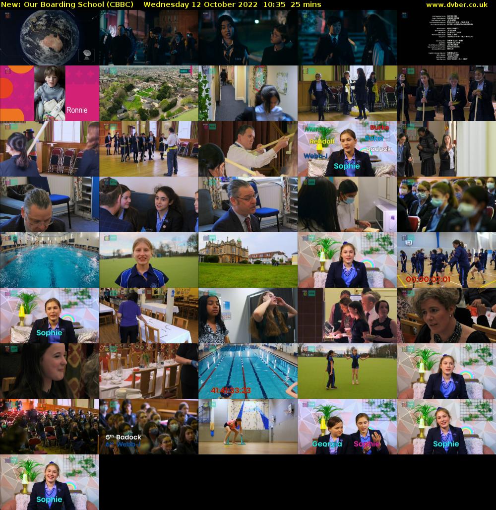 Our Boarding School (CBBC) Wednesday 12 October 2022 10:35 - 11:00