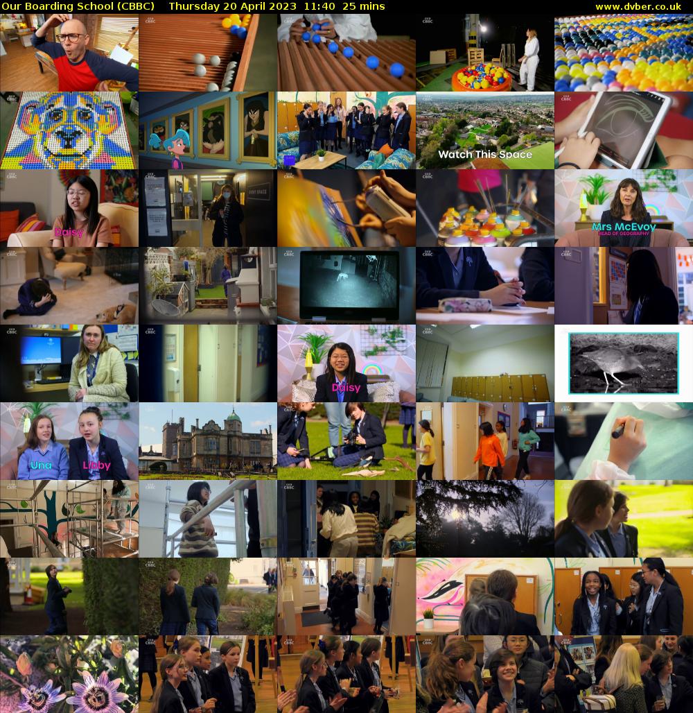 Our Boarding School (CBBC) Thursday 20 April 2023 11:40 - 12:05