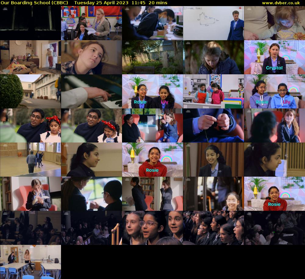 Our Boarding School (CBBC) Tuesday 25 April 2023 11:45 - 12:05