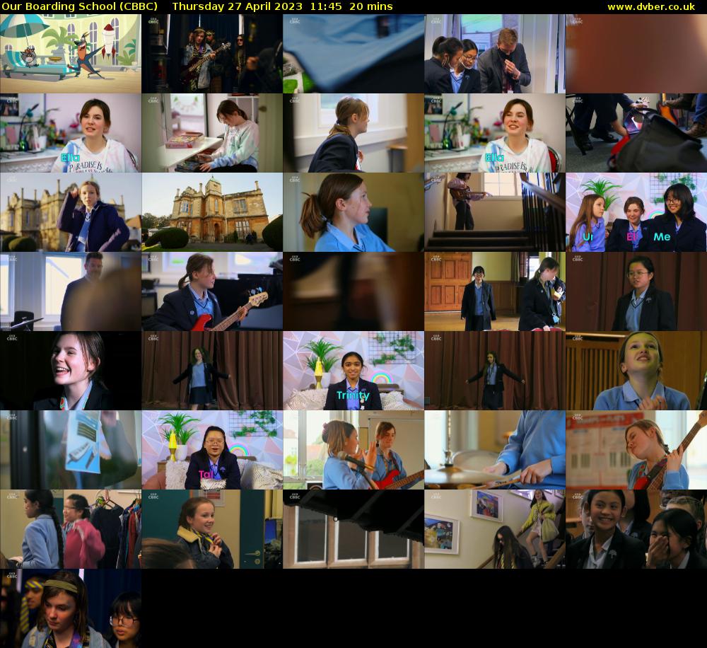 Our Boarding School (CBBC) Thursday 27 April 2023 11:45 - 12:05