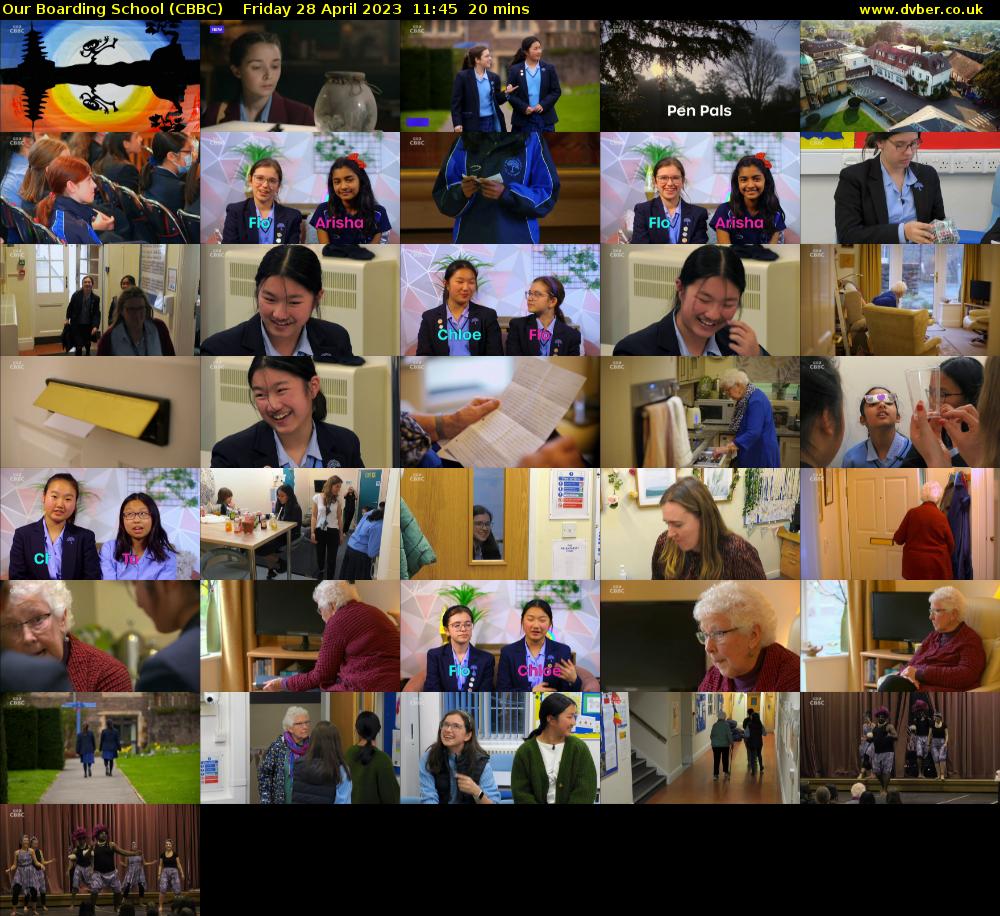 Our Boarding School (CBBC) Friday 28 April 2023 11:45 - 12:05