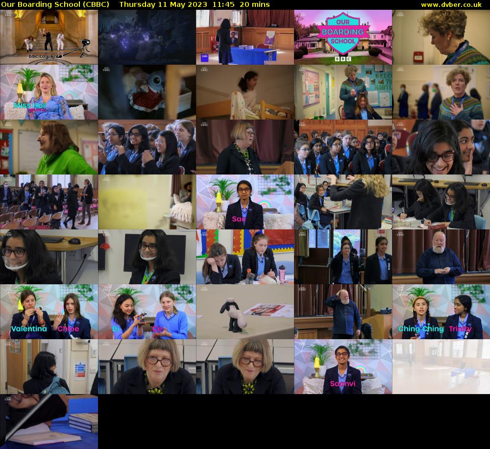 Our Boarding School (CBBC) Thursday 11 May 2023 11:45 - 12:05