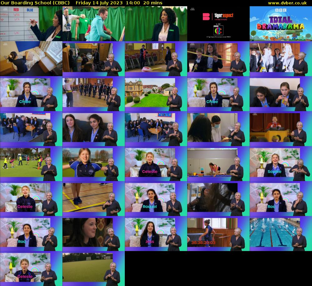 Our Boarding School (CBBC) Friday 14 July 2023 14:00 - 14:20