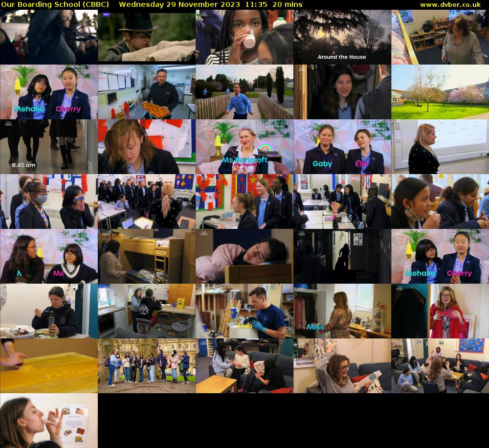 Our Boarding School (CBBC) Wednesday 29 November 2023 11:35 - 11:55
