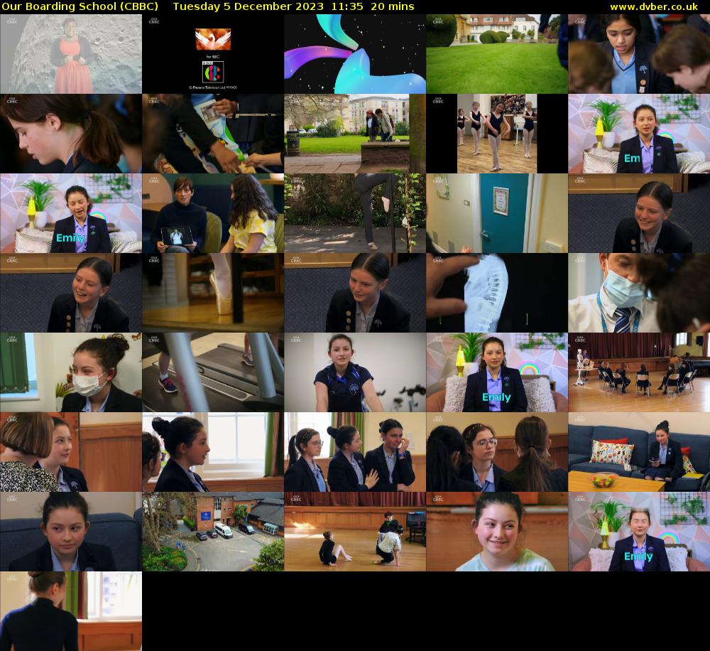 Our Boarding School (CBBC) Tuesday 5 December 2023 11:35 - 11:55