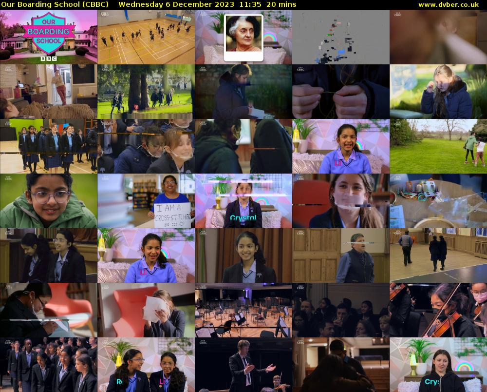 Our Boarding School (CBBC) Wednesday 6 December 2023 11:35 - 11:55