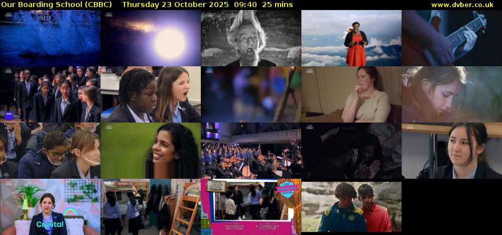 Our Boarding School (CBBC) Thursday 23 October 2025 09:40 - 10:05