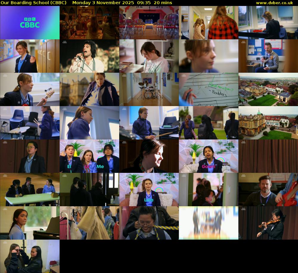 Our Boarding School (CBBC) Monday 3 November 2025 09:35 - 09:55