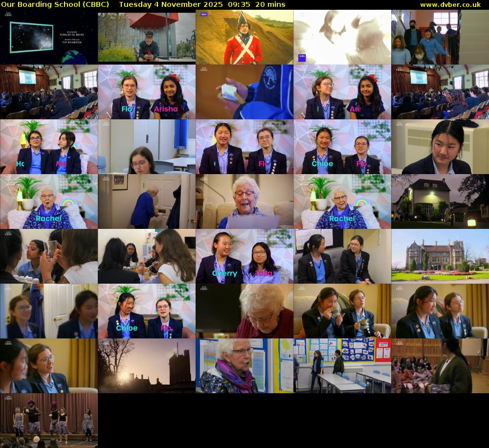 Our Boarding School (CBBC) Tuesday 4 November 2025 09:35 - 09:55