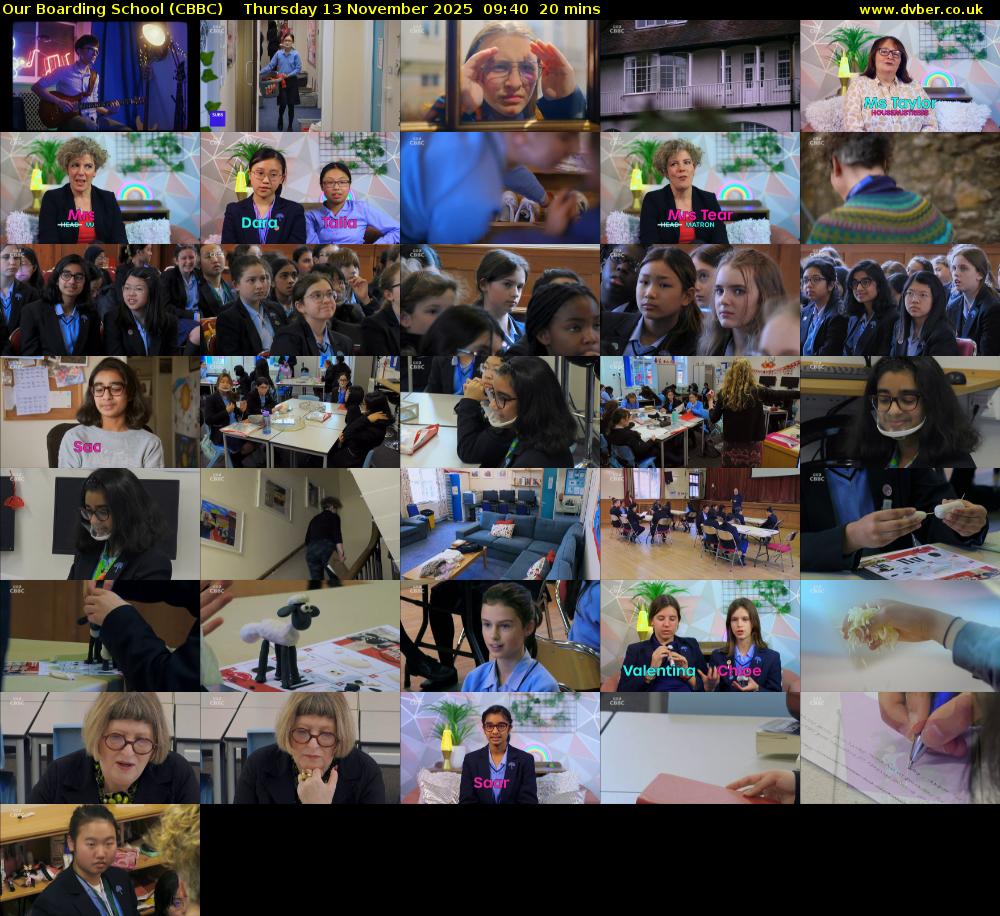 Our Boarding School (CBBC) Thursday 13 November 2025 09:40 - 10:00