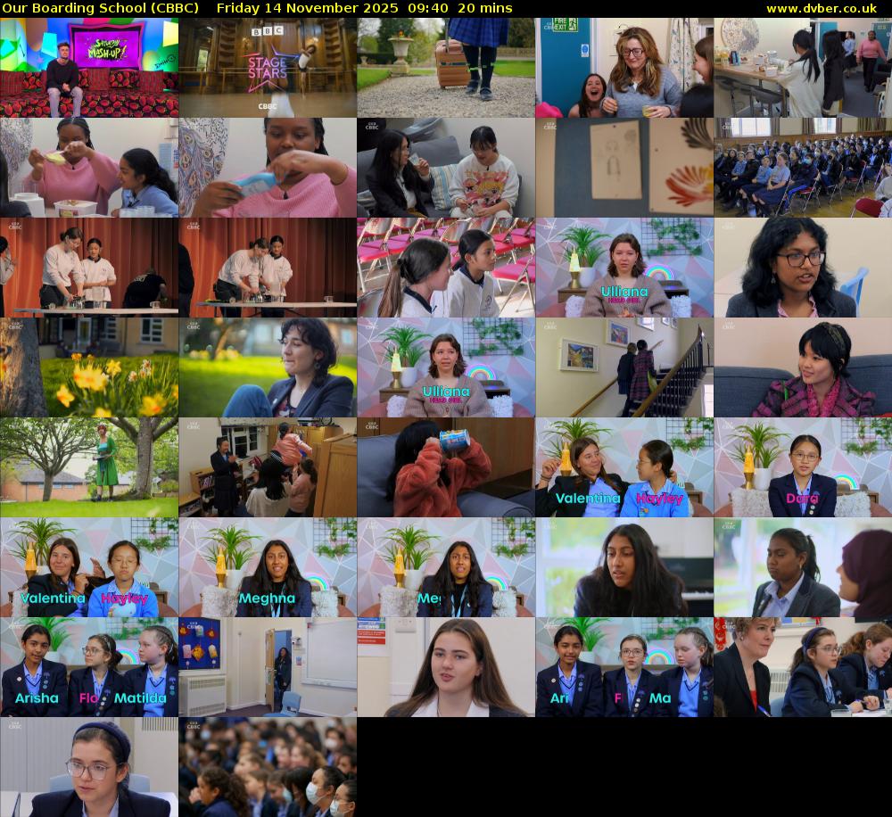 Our Boarding School (CBBC) Friday 14 November 2025 09:40 - 10:00