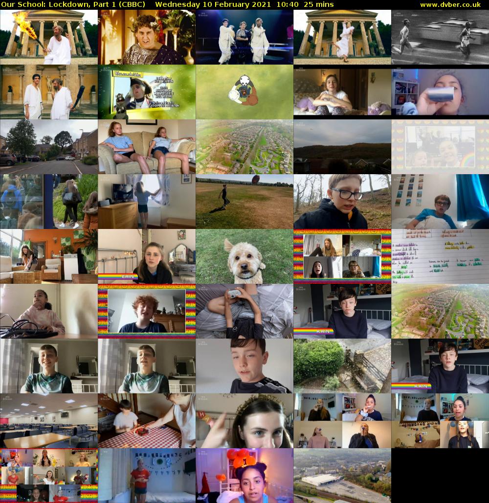 Our School: Lockdown, Part 1 (CBBC) Wednesday 10 February 2021 10:40 - 11:05