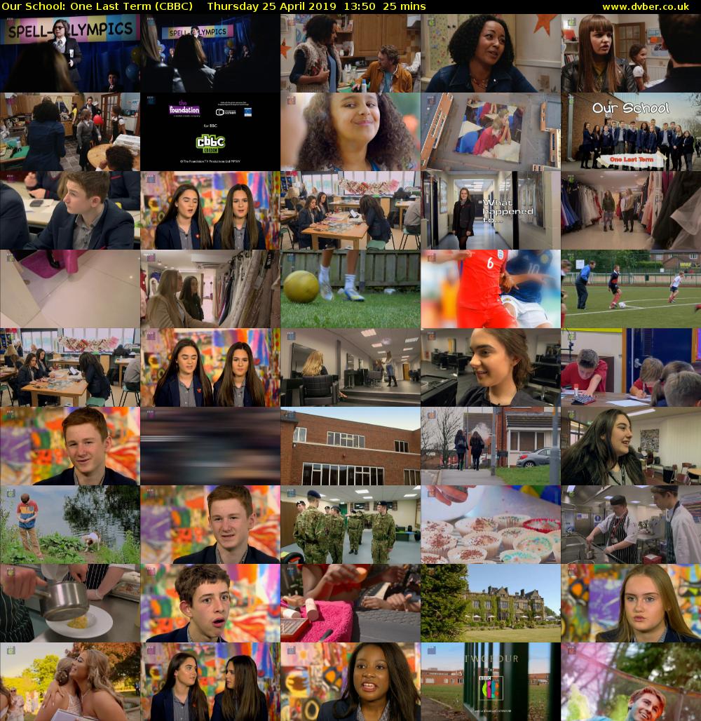 Our School: One Last Term (CBBC) Thursday 25 April 2019 13:50 - 14:15