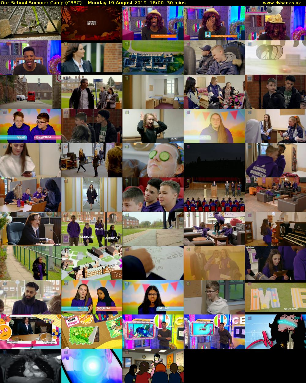 Our School Summer Camp (CBBC) Monday 19 August 2019 18:00 - 18:30