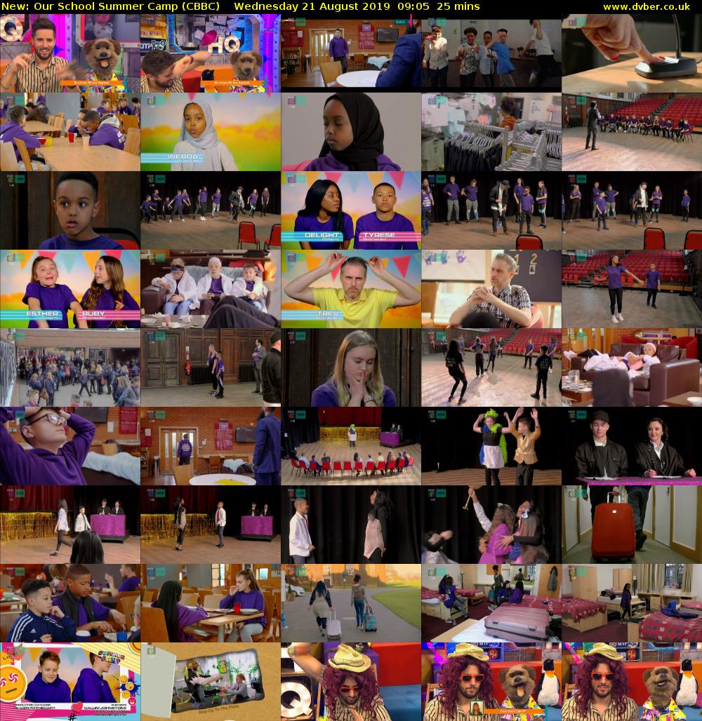 Our School Summer Camp (CBBC) Wednesday 21 August 2019 09:05 - 09:30