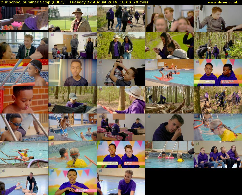 Our School Summer Camp (CBBC) Tuesday 27 August 2019 18:00 - 18:20